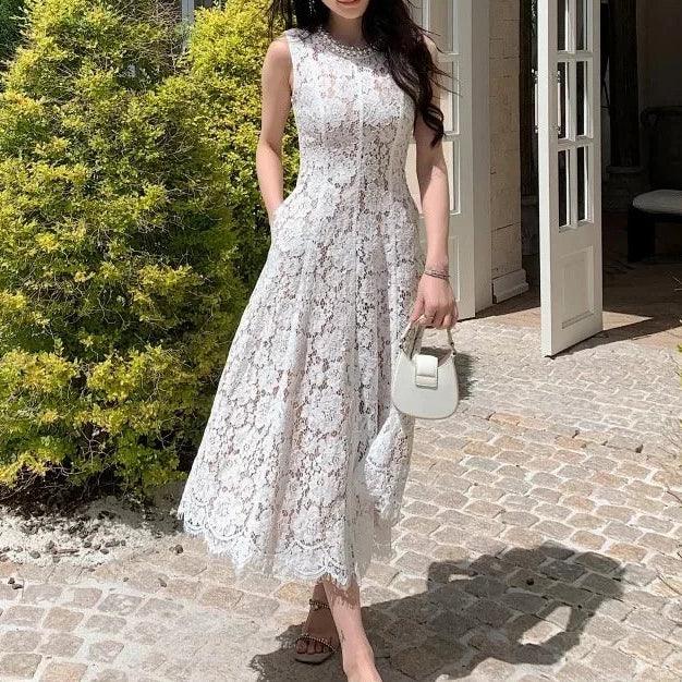 Elorien™ Kleid Mit Zarter Spitze und Fließender Passform