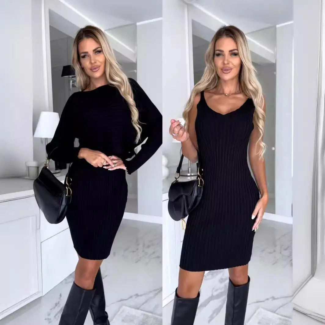 Virginia Royale™ Set aus hochwertigem Strick mit eleganter 2-in-1-Überlagerung