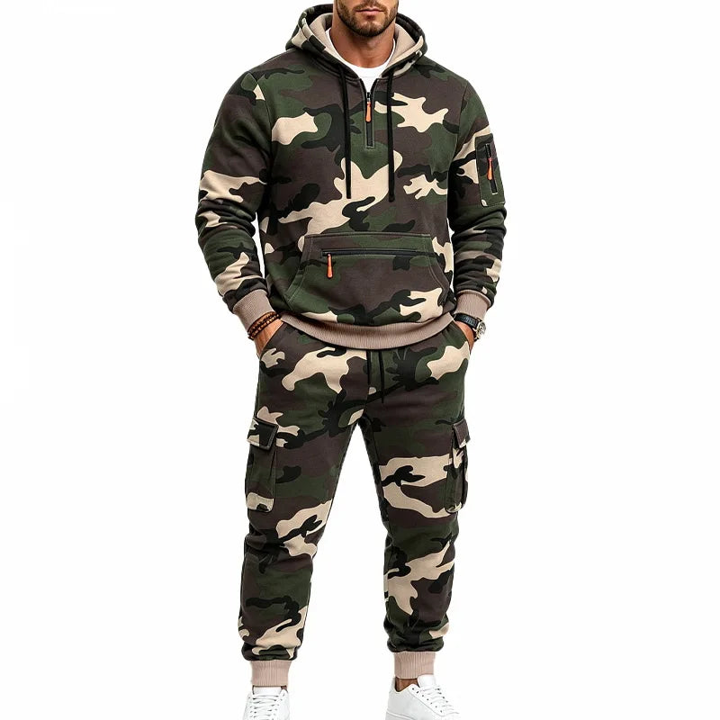 Set Waldhain™ in Camouflage mit Kapuzenpullover und Cargohose