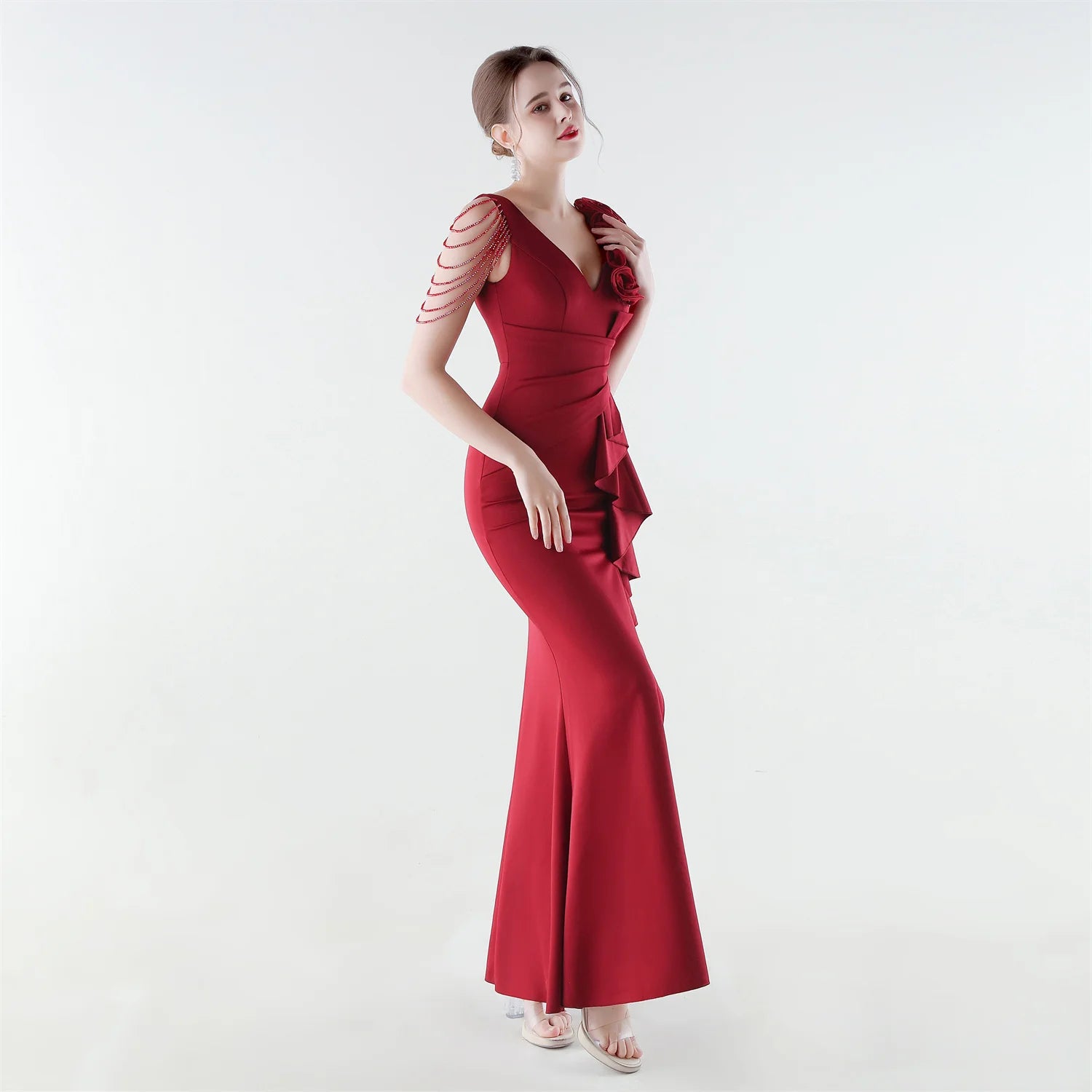 Aurielle™ Kleid mit Verziertem Schulterdesign und Premium-Verarbeitung