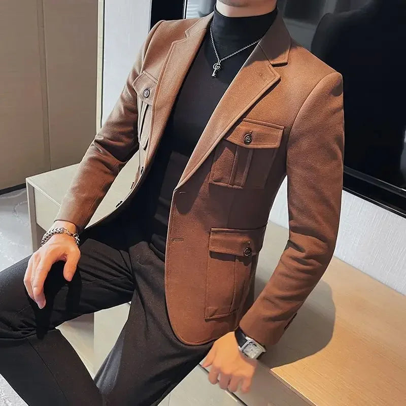 Lauritz™ Blazer mit Klassischem Revers, Faden für Faden Gewebt mit Präziser Schneiderkunst / Der Stille Luxus der Italienischen Mode