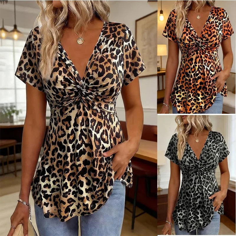 Zahara™ Bluse mit Animal-Print und Wickelausschnitt