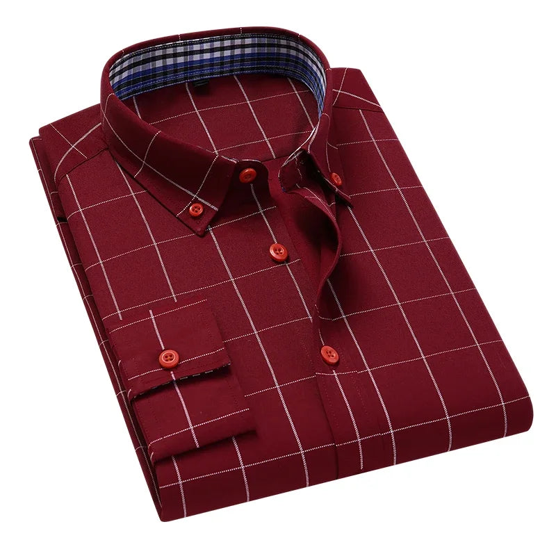 Hemd Alaric™ mit Button-Down-Kragen, Karomuster und Kontrastknöpfen