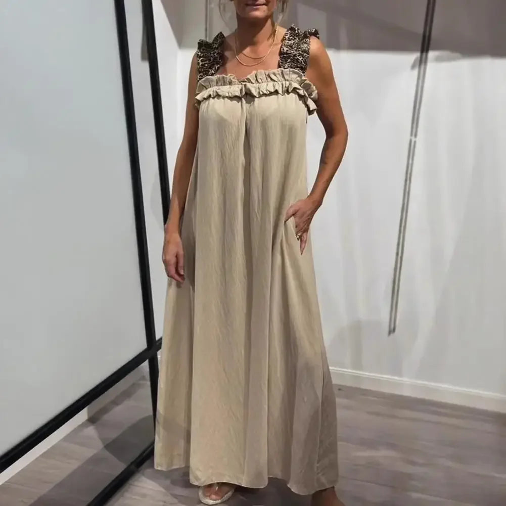 Neapel™ Maxikleid aus leichter Viskose mit Leo-Trägern und lockerem Fall