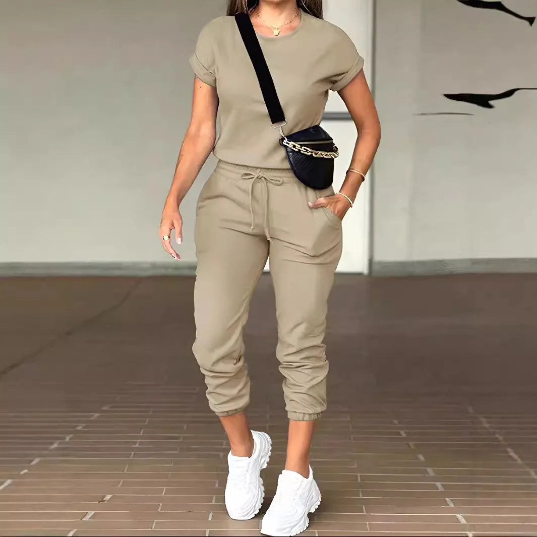 Livenza™ Zweiteiliges Set mit Kurzarmoberteil und Jogginghose mit Verstellbarem Bund
