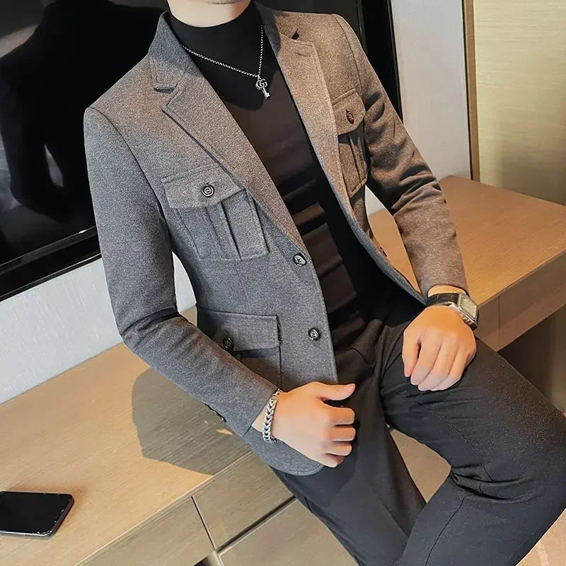 Lauritz™ Blazer mit Klassischem Revers, Faden für Faden Gewebt mit Präziser Schneiderkunst / Der Stille Luxus der Italienischen Mode