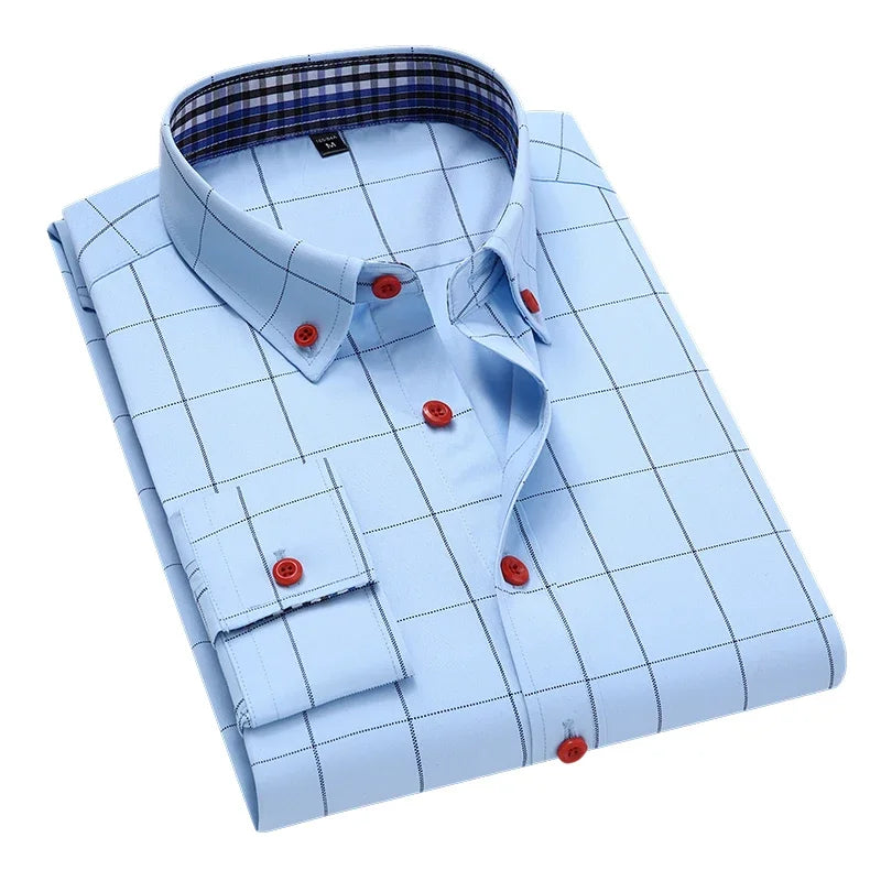 Hemd Alaric™ mit Button-Down-Kragen, Karomuster und Kontrastknöpfen