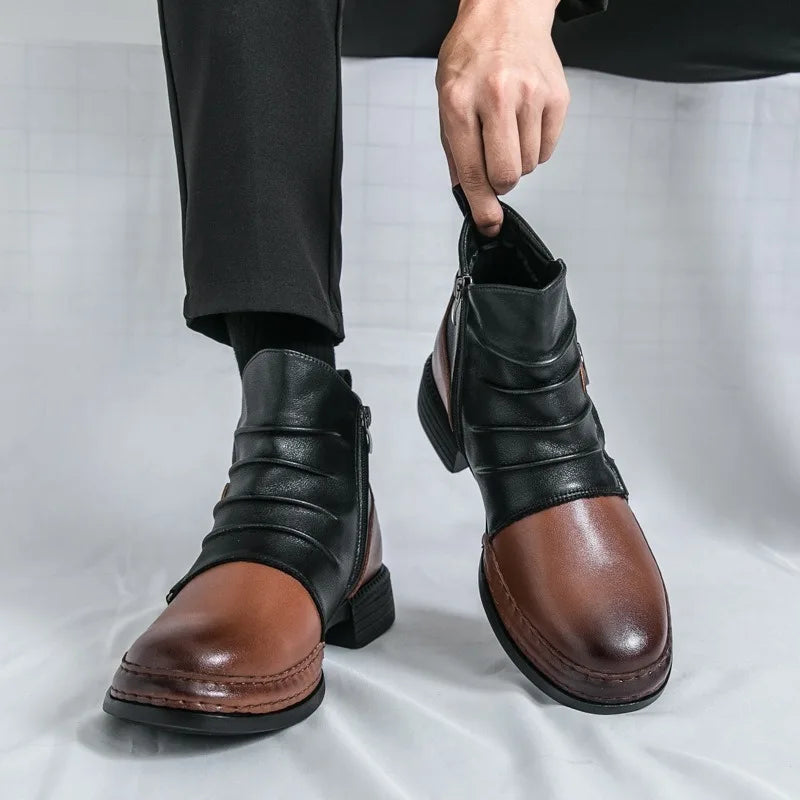 Dallas™ Premium-Lederstiefelette mit verstellbarer Seitenschnalle