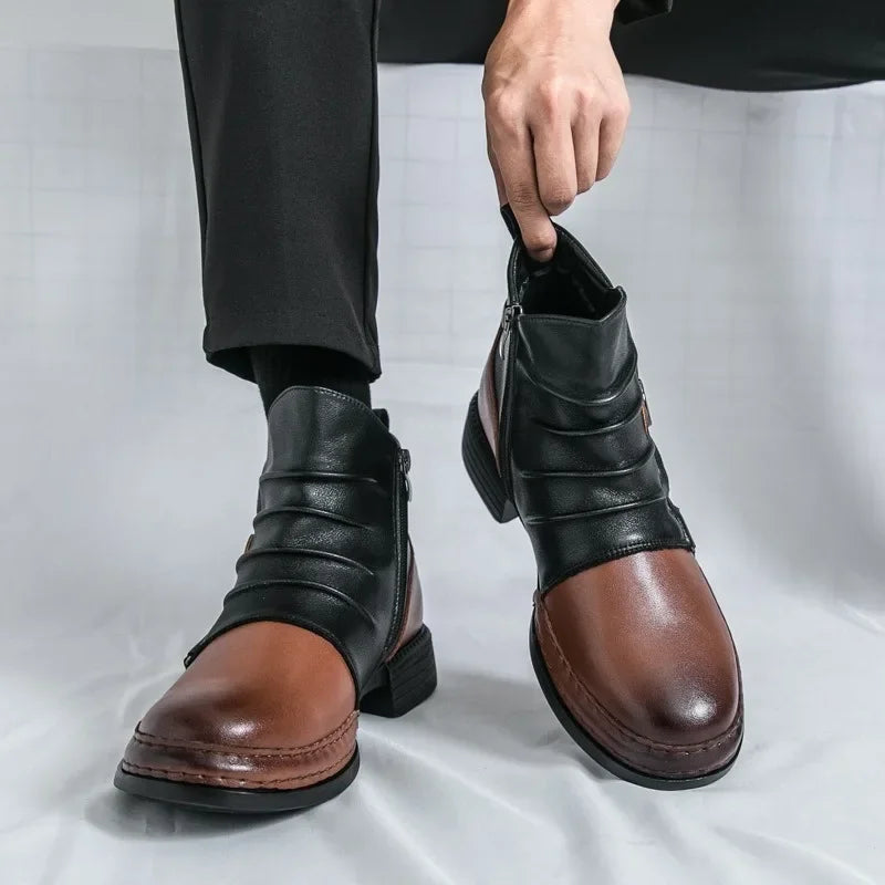 Dallas™ Premium-Lederstiefelette mit verstellbarer Seitenschnalle