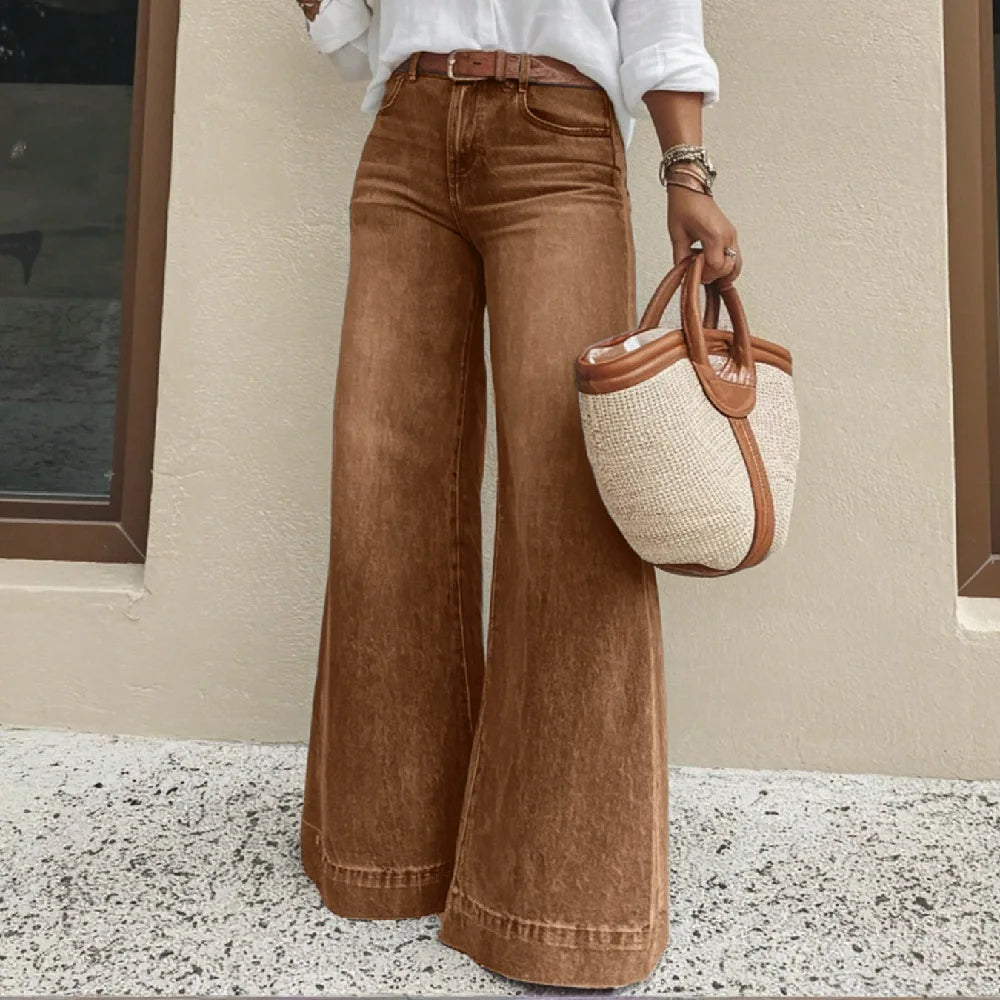 Wide-Leg-Jeans Jorina™ mit Hohem Bund, Weitem Bein und Vintage-Waschung