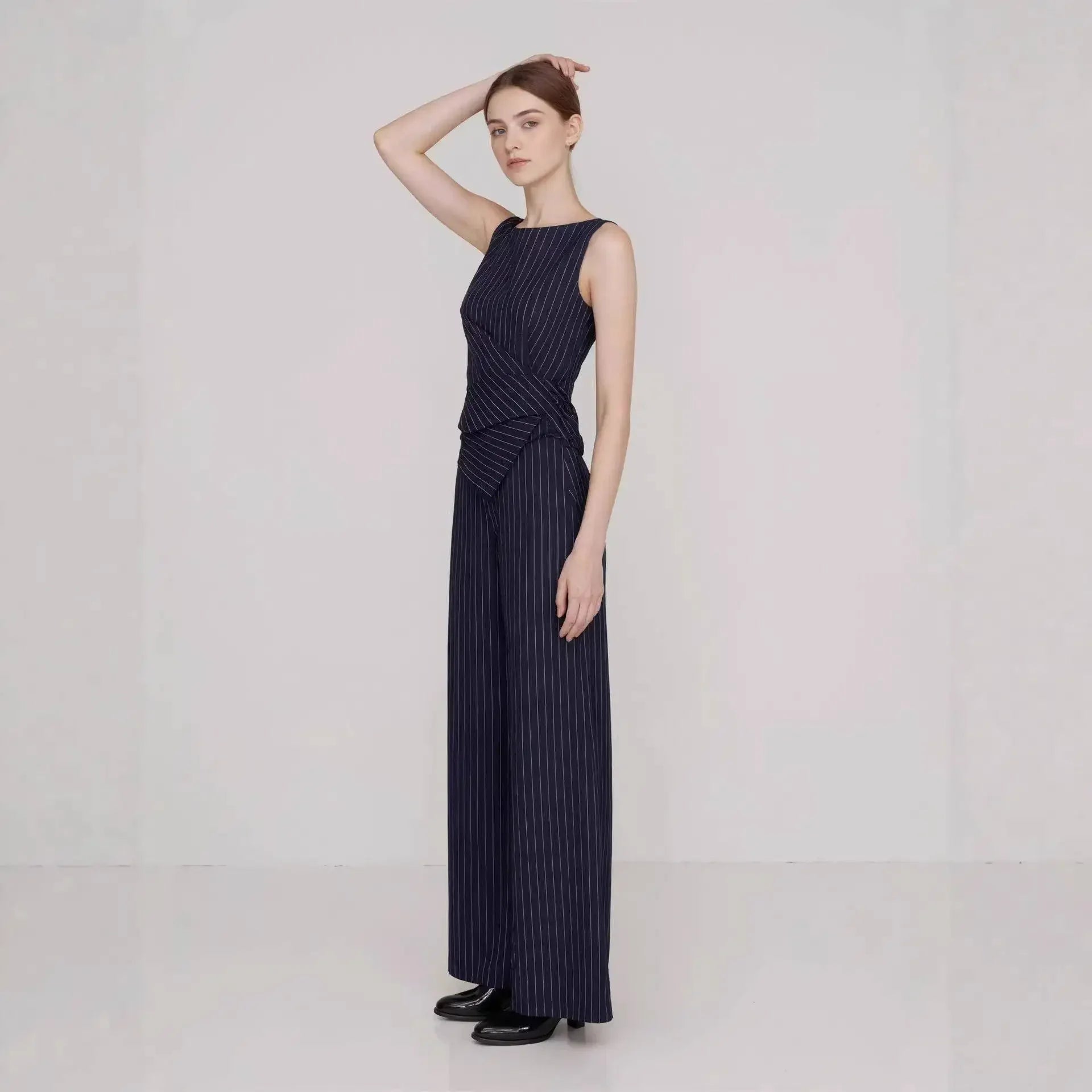 Bellamour™ Tailoring-Set Mit Asymmetrischem Oberteil und Weiter Hose
