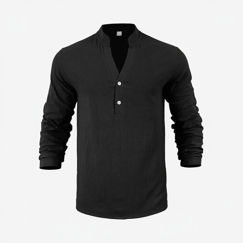 Stephan™ Hemd Aus Baumwoll-Leinen Mit Minimalistischem Design