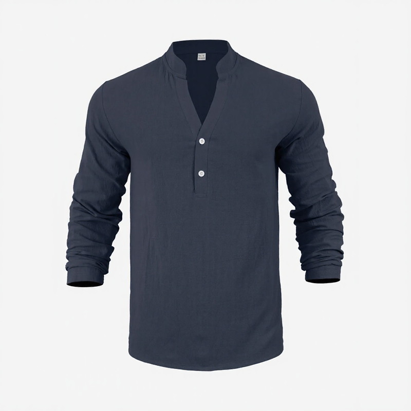 Stephan™ Hemd Aus Baumwoll-Leinen Mit Minimalistischem Design