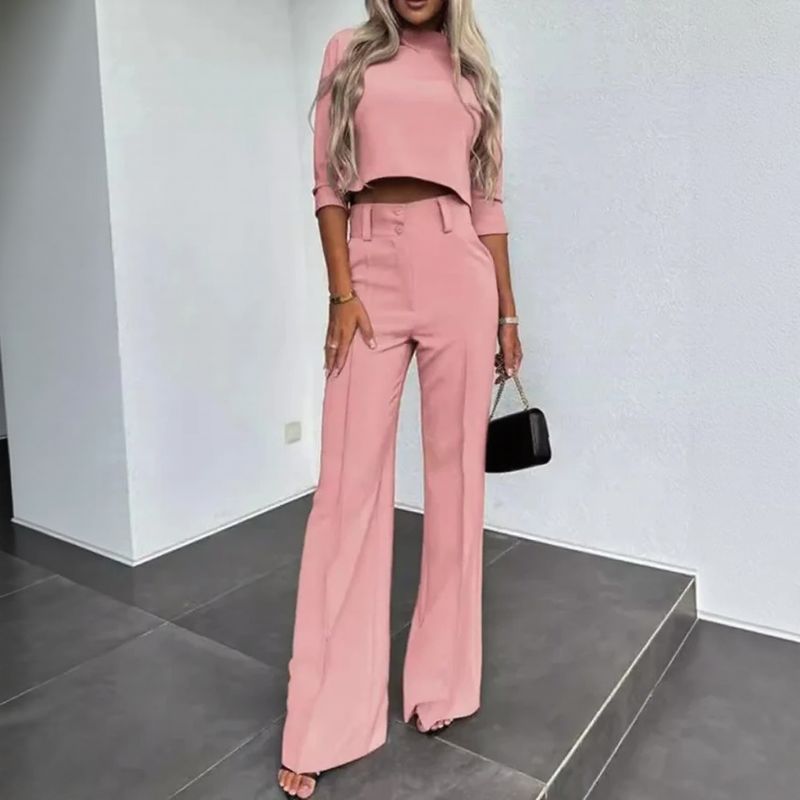 Nina™ Set mit High-Neck-Crop-Top