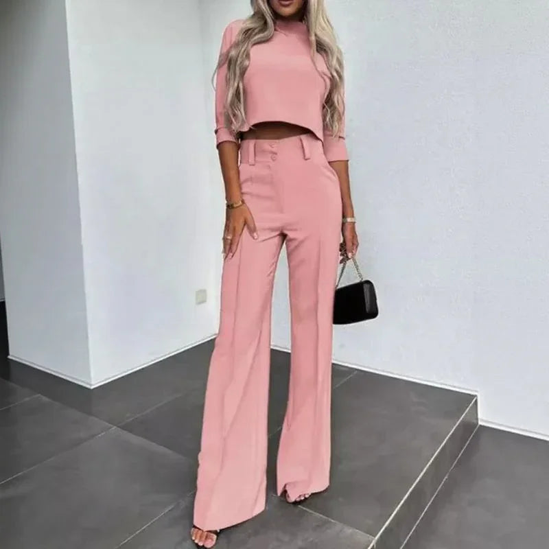 Nina™ Set mit High-Neck-Crop-Top