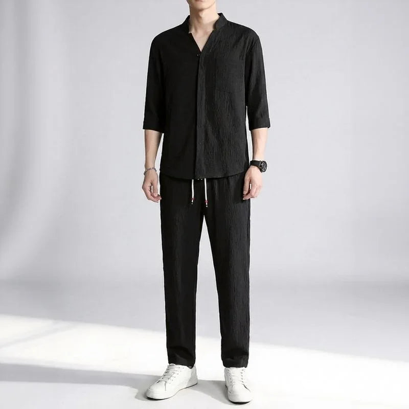 Jonas™ Set mit 3/4-Arm-Hemd und Hose mit Eingrifftaschen