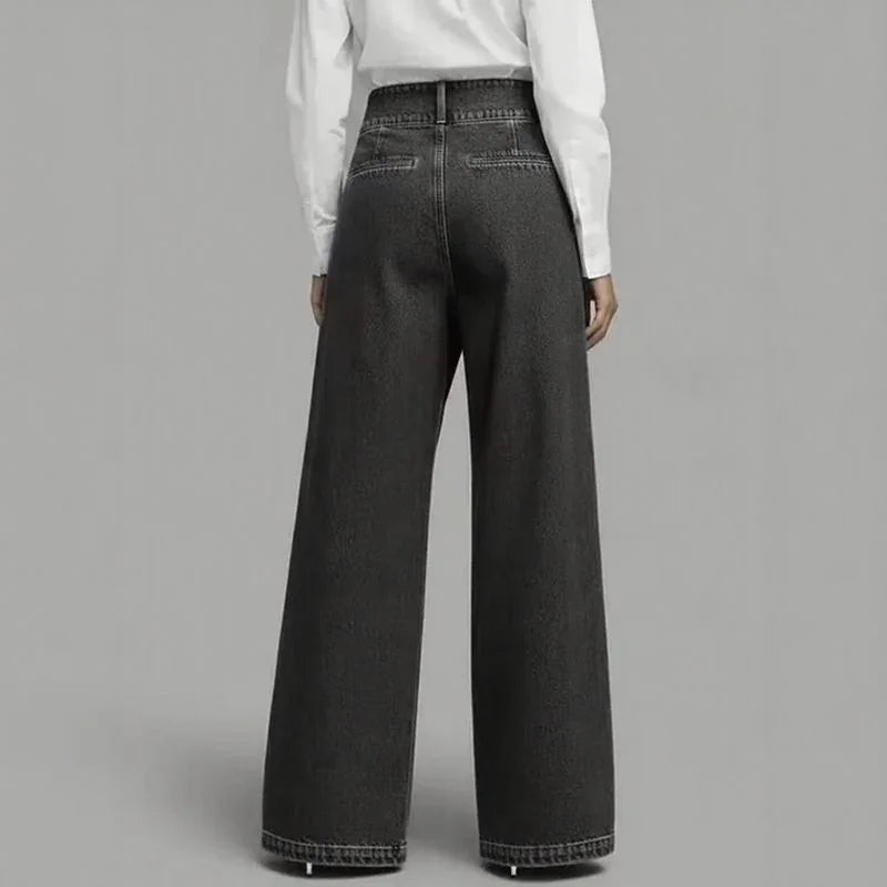 Anya™ Jeans mit Wickeleffekt und asymmetrischer Frontüberlappung