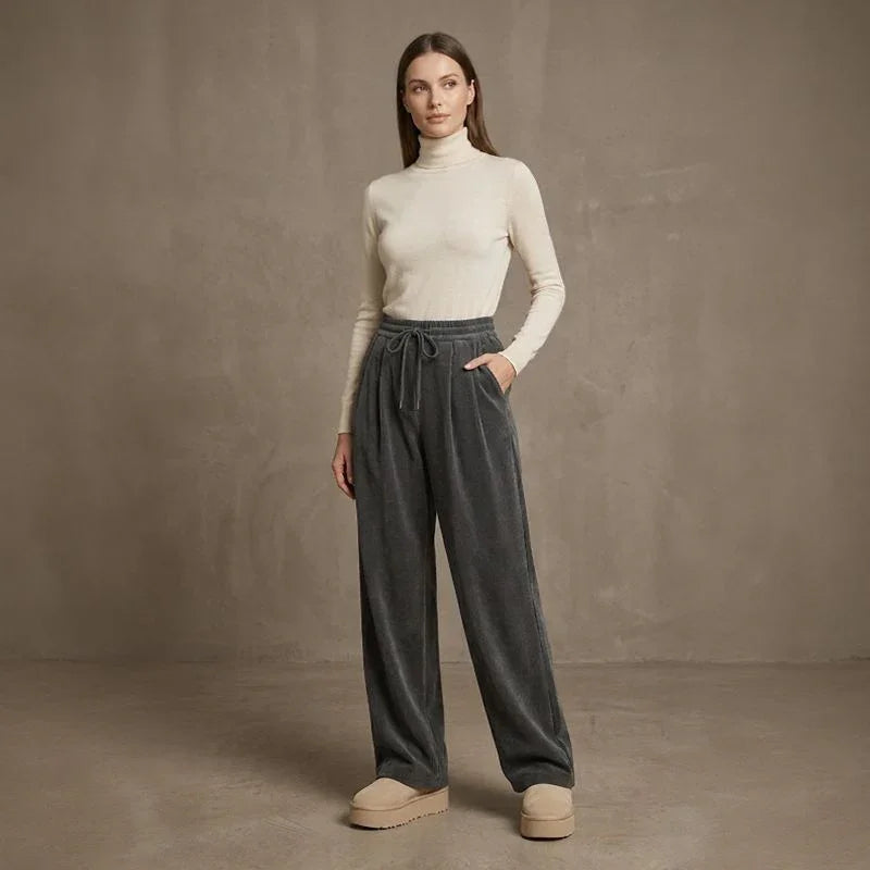Sara™ Weite Hose aus Premium-Strick mit Struktur