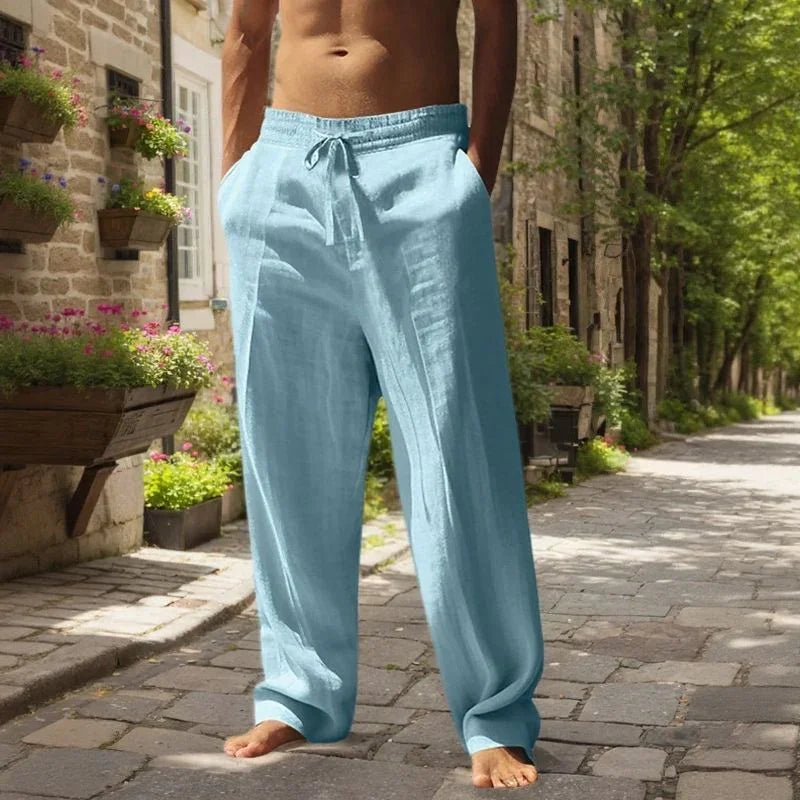 Oliver™ Baumwoll-Leinen-Hose mit elastischem Bund & verstellbarem Kordelzug