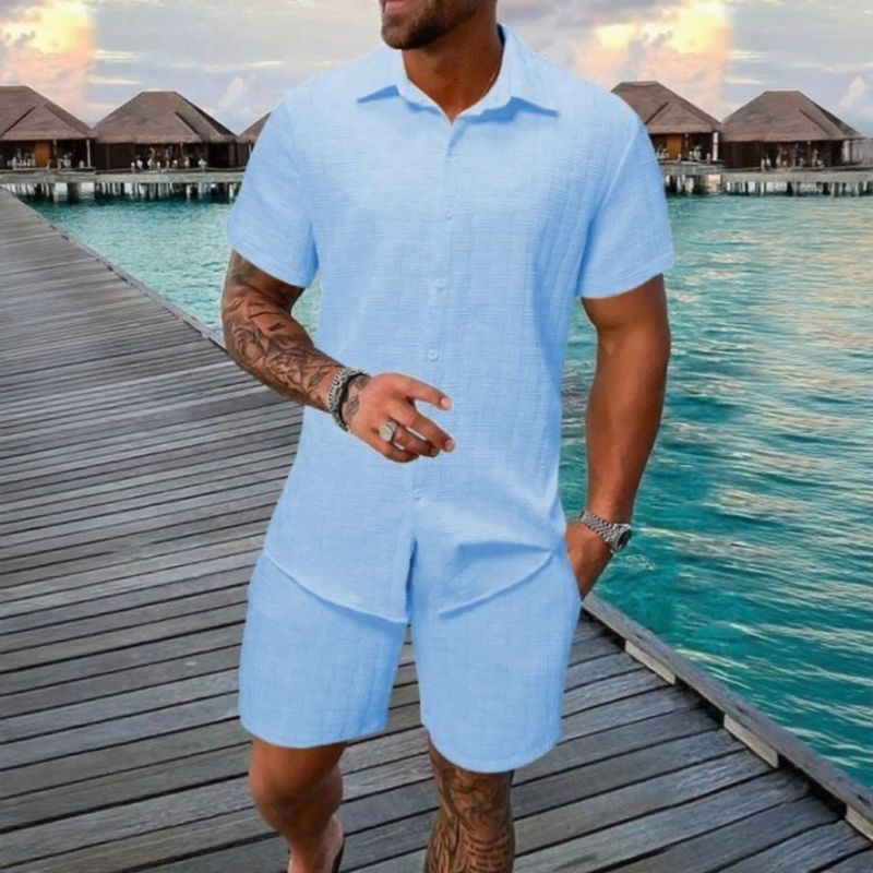Hugo™ Premium-Set aus strukturiertem Stoff mit Button-up-Hemd