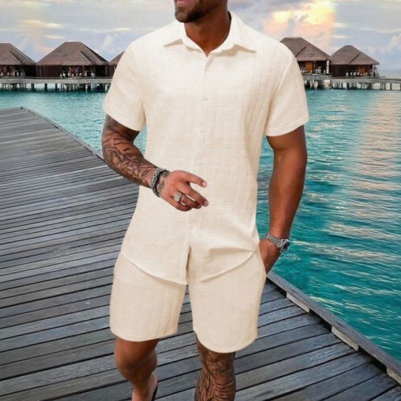 Hugo™ Premium-Set aus strukturiertem Stoff mit Button-up-Hemd