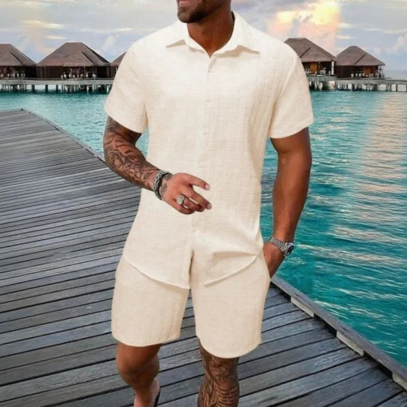 Hugo™ Premium-Set aus strukturiertem Stoff mit Button-up-Hemd