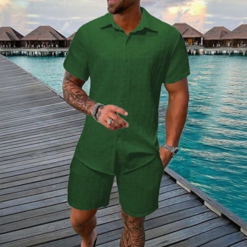 Hugo™ Premium-Set aus strukturiertem Stoff mit Button-up-Hemd