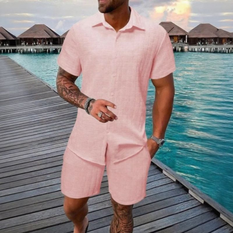 Hugo™ Premium-Set aus strukturiertem Stoff mit Button-up-Hemd