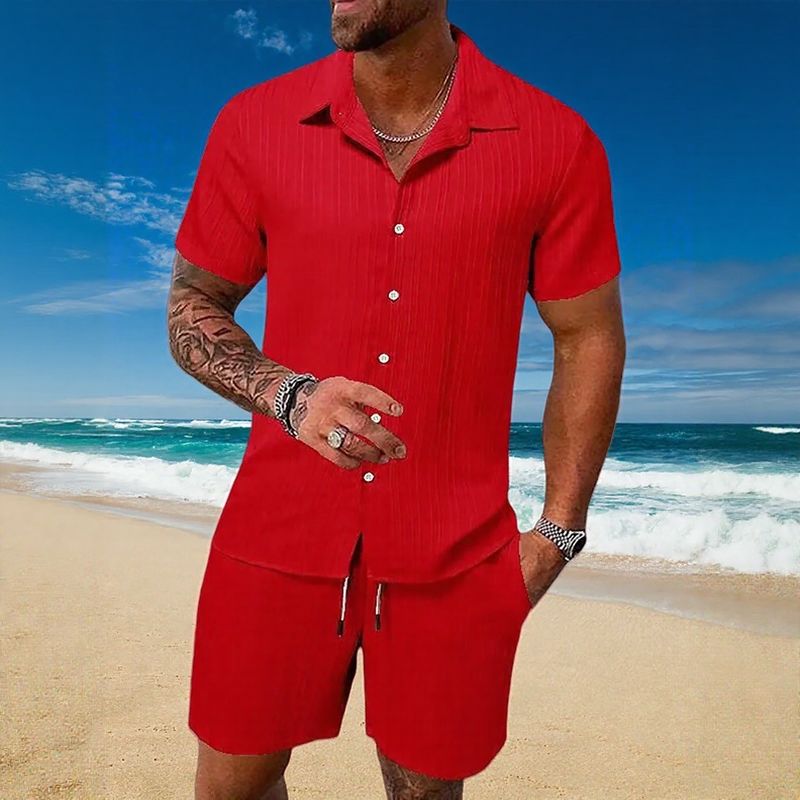 Gael™ Eisseide-Set mit Kurzarmhemd und verstellbaren Shorts