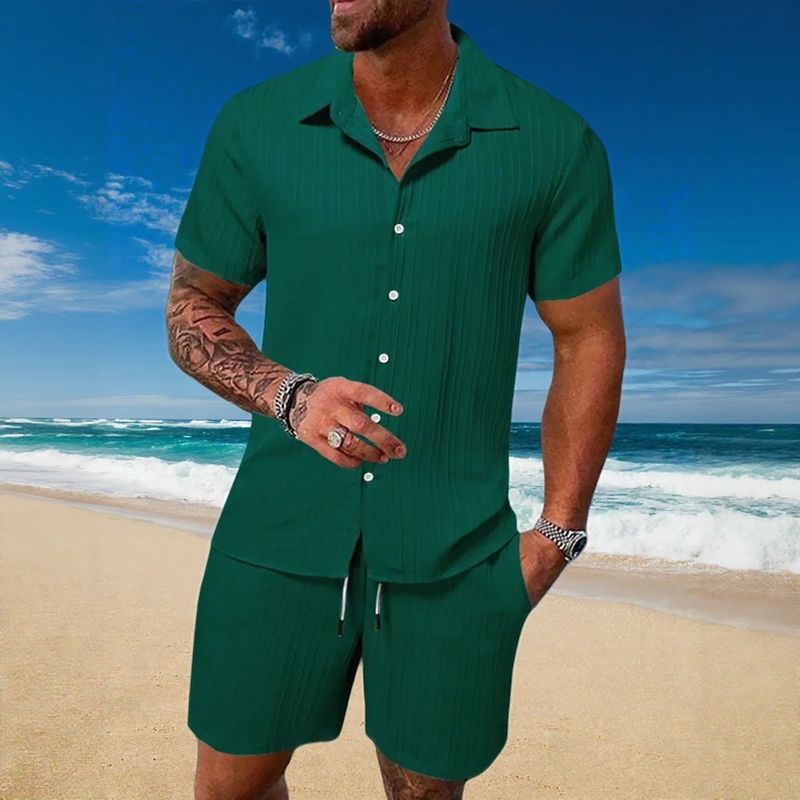 Gael™ Eisseide-Set mit Kurzarmhemd und verstellbaren Shorts
