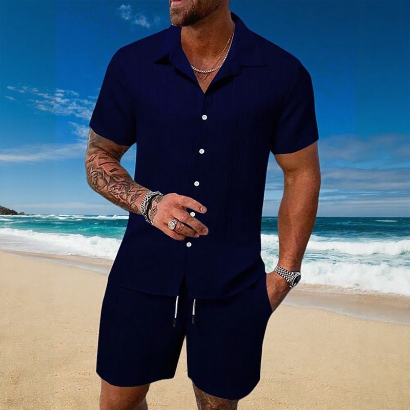 Gael™ Eisseide-Set mit Kurzarmhemd und verstellbaren Shorts