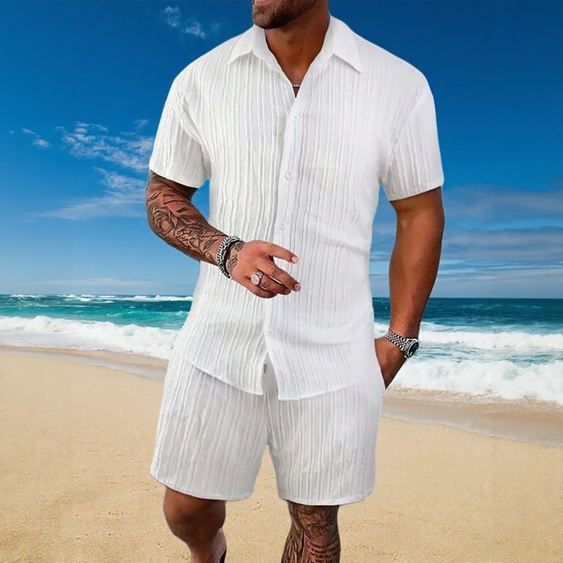 Gael™ Eisseide-Set mit Kurzarmhemd und verstellbaren Shorts