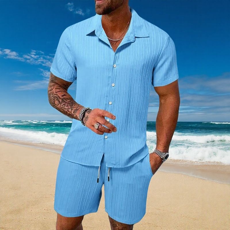 Gael™ Eisseide-Set mit Kurzarmhemd und verstellbaren Shorts