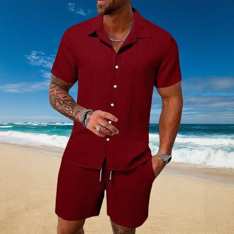 Gael™ Eisseide-Set mit Kurzarmhemd und verstellbaren Shorts