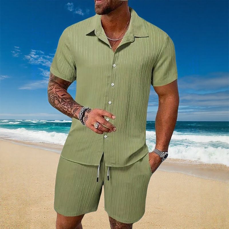 Gael™ Eisseide-Set mit Kurzarmhemd und verstellbaren Shorts
