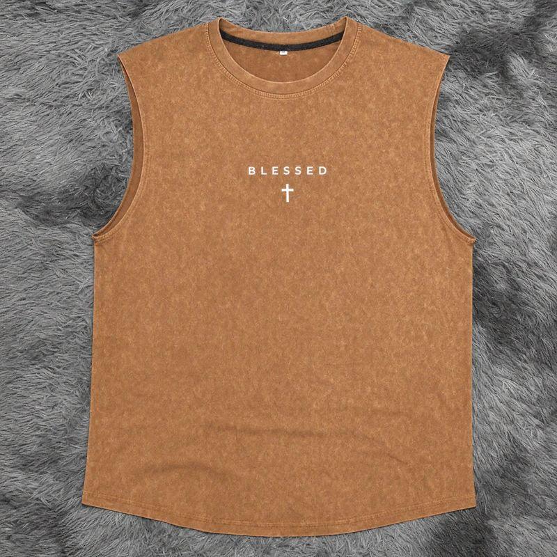 Los Angeles™ Tanktop in Washed-Farbtönen mit minimalistischem Print