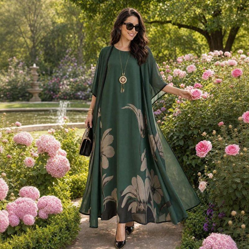 Florenza Kleid & Sheer Overlay Set / Mühelose, vielseitige Eleganz für alle Jahreszeiten!