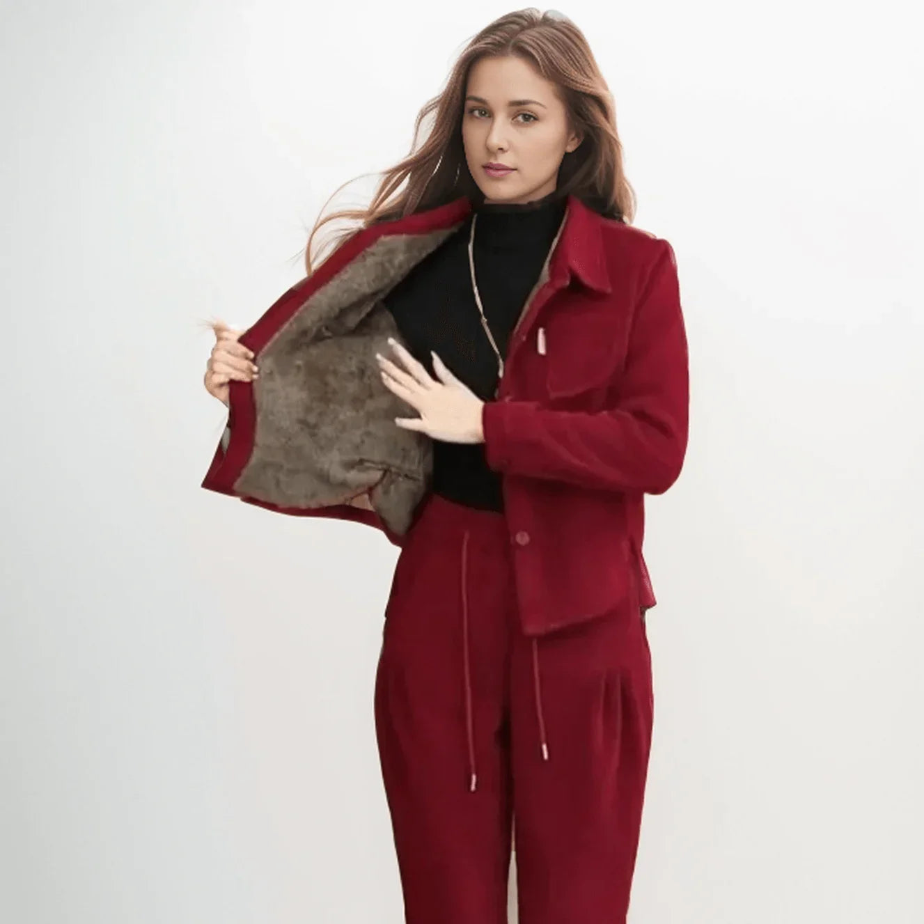 Nordstein™ Set aus Superweichem Cord / Plüsch-Finish und Charme für Den Winter!