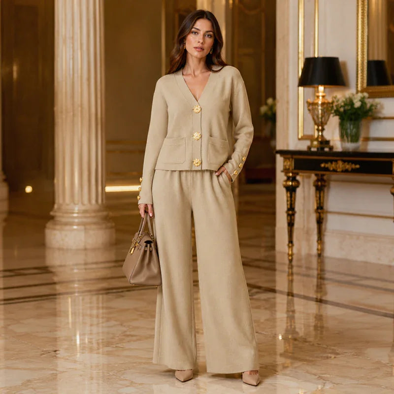 Altesse™ Set Mit Goldenen Knöpfen und Weiter Pantalonhose