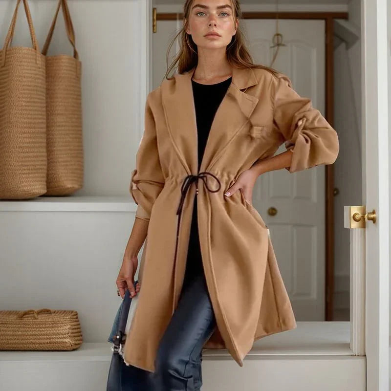 Nordlicht™-Mantel aus Geripptem Strick mit Verstellbarer Passform / Schicker Minimalismus, der Jedes Outfit Aufwertet!