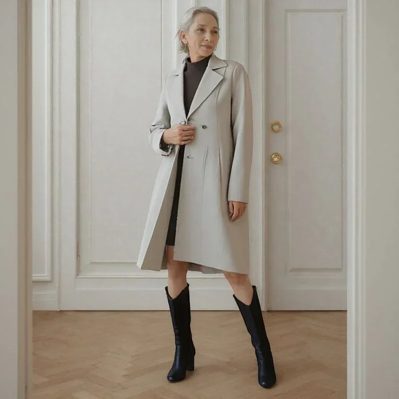 Lady Luxe™ Mantel mit Samtfutter / Ein eleganter Klassiker, der mit Charme wärmt!