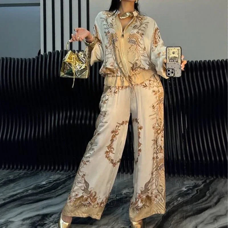 Saori™ Set aus Satiniertem Sportstoff / Ein Kultureller und Zeitgemäßer Touch Für Frauen Mit Einem Leichten und Authentischen Stil!