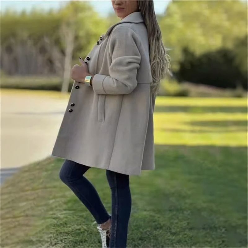 Rom™ Mantel aus hochwertiger gekämmter Wolle mit eleganten Knöpfen / Italienische Raffinesse mit makellosem Schnitt!