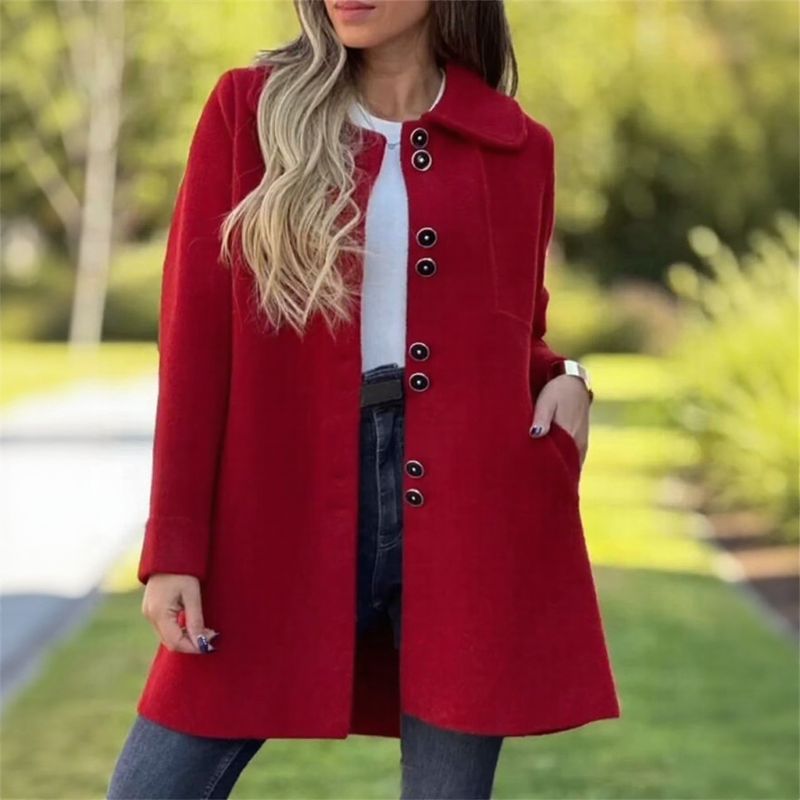 Rom™ Mantel aus hochwertiger gekämmter Wolle mit eleganten Knöpfen / Italienische Raffinesse mit makellosem Schnitt!