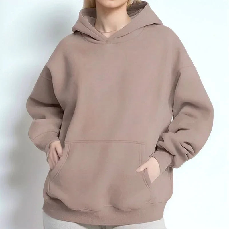 Damen-Hoodie aus Komfort-Strick mit Lockerer Kapuze und Weitem Schnitt / Der Zeitlose Klassiker für Jeden Tag!