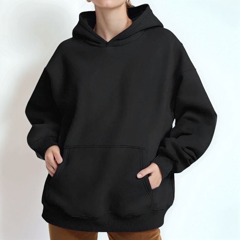 Damen-Hoodie aus Komfort-Strick mit Lockerer Kapuze und Weitem Schnitt / Der Zeitlose Klassiker für Jeden Tag!