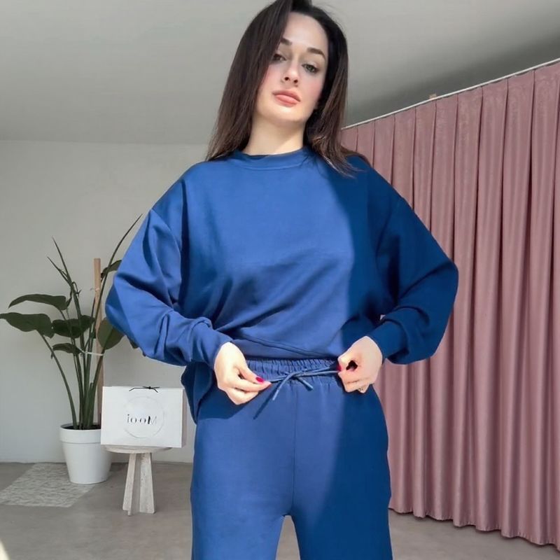 Beauty™ Sweatshirt-Set aus weichem Stoff mit samtiger Oberfläche / Anspruchsvoller Minimalismus für den Alltag!