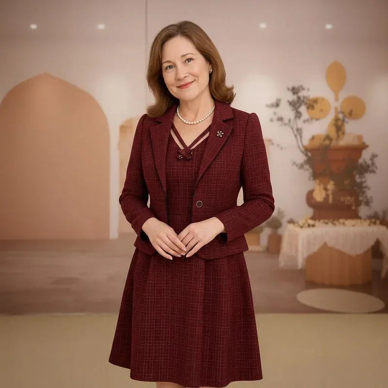 Lorelei™-Set mit strukturiertem Blazer und Kleid mit verziertem Ausschnitt / Präsenz, Stil und zeitlose Eleganz!