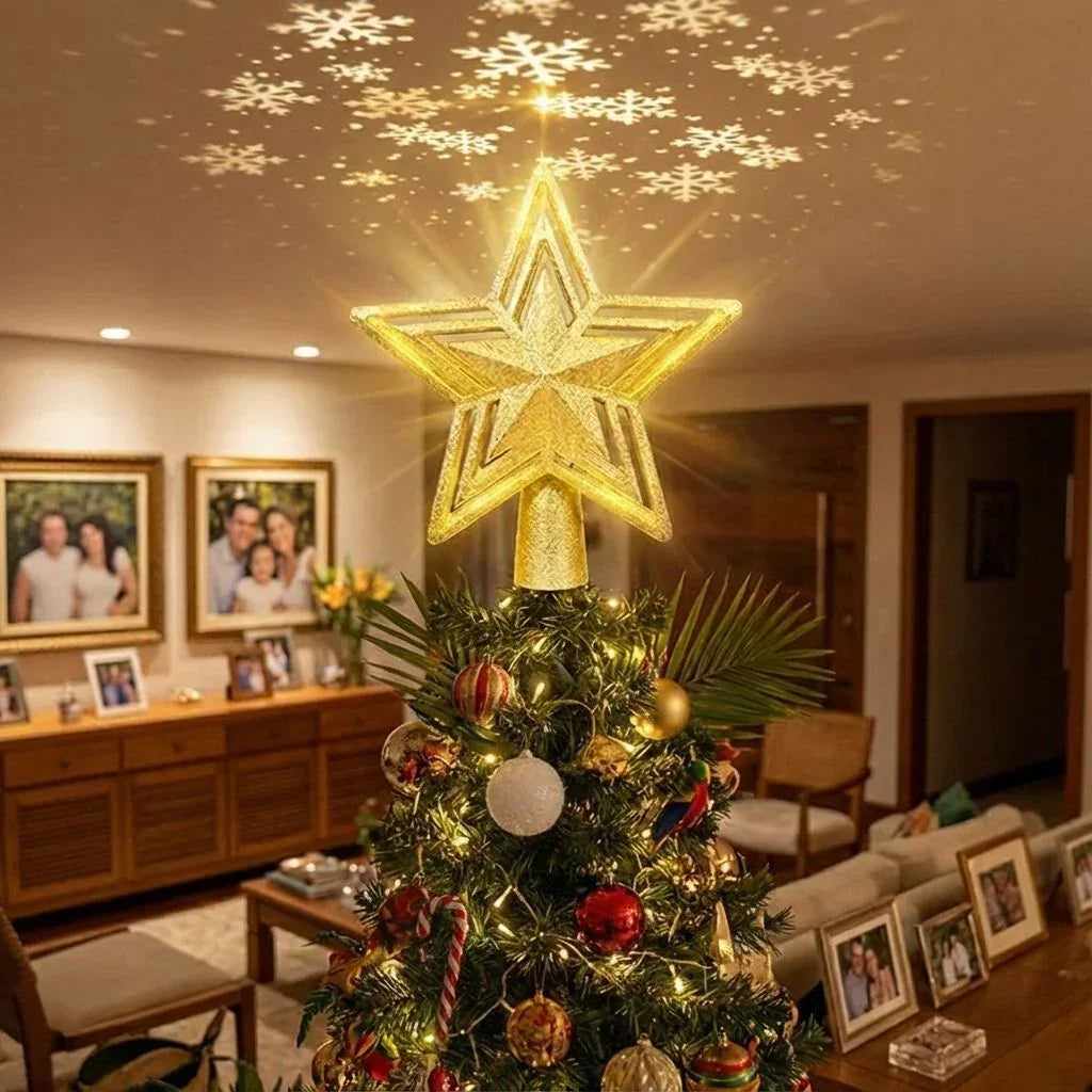 Weihnachtsprojektor für die Spitze des Weihnachtsbaums / Bringen Sie Weihnachtsstimmung in Ihr Zuhause!