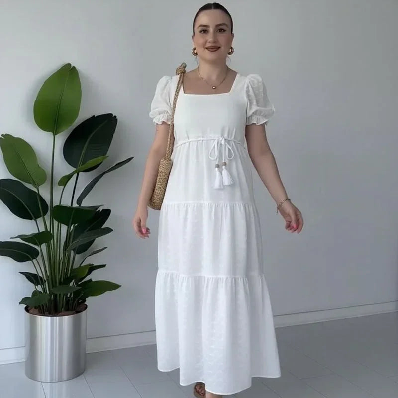 Bella™-Kleid aus strukturierter Viskose mit Prinzessinnenärmeln / Leichtigkeit, Charme und Feminität in jeder Bewegung